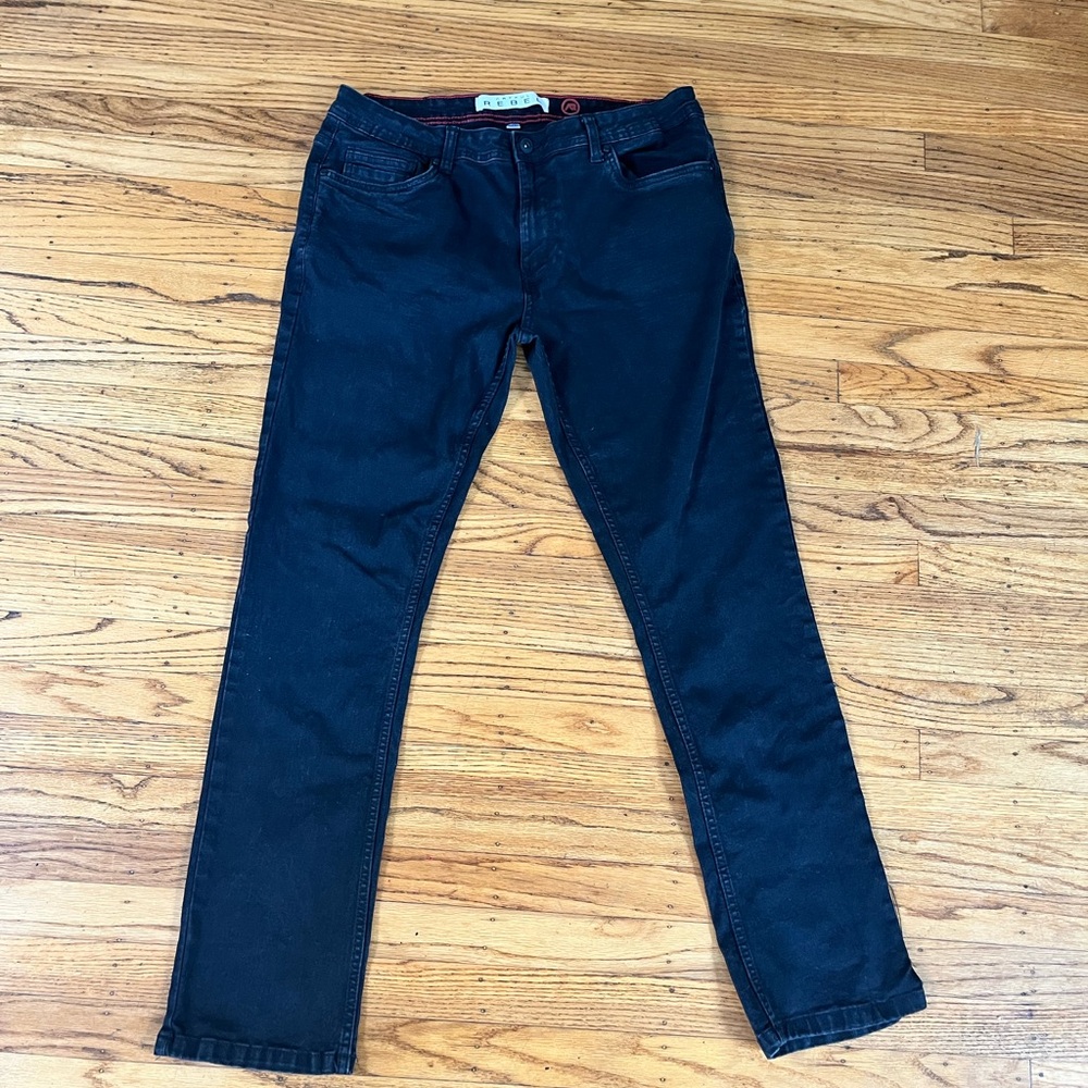 Artful Rebel Men’s Black Slim Jeans with Timeless Appeal